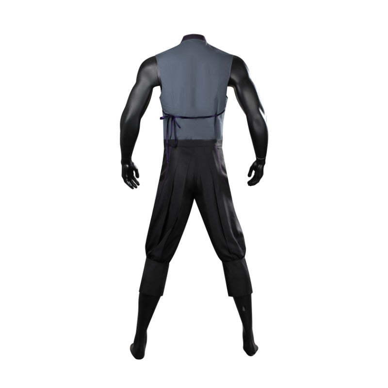 Mortal Kombat 1 Smoke Cosplay Costume Full Set with Mask for Halloween & Parties-Astricos