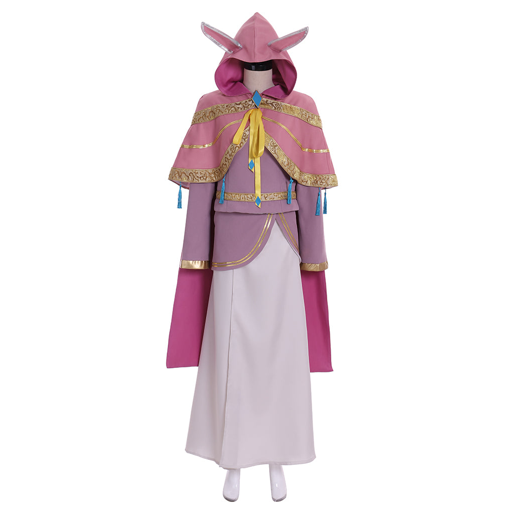 Kingdom Hearts III Ava Cosplay Costume - Women’s Pink Hooded Dress with Skirt | Astricos-Astricos