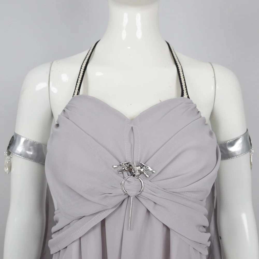 Game of Thrones Daenerys Grey Dress Cosplay Costume, Custom for Comic-Con & Halloween