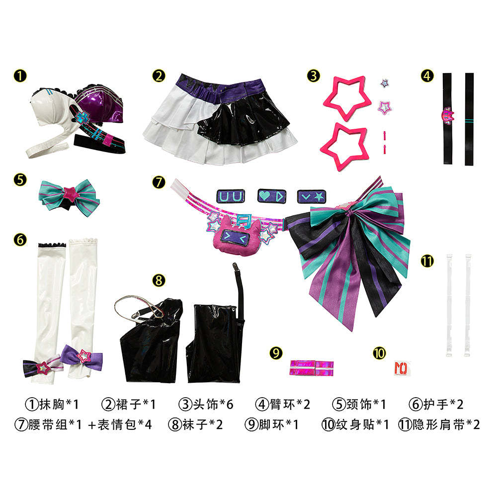 Muse Dash Miku Rin Len Uniform Cosplay Costume | Anime Plus Size Halloween Outfit | Astricos-Astricos