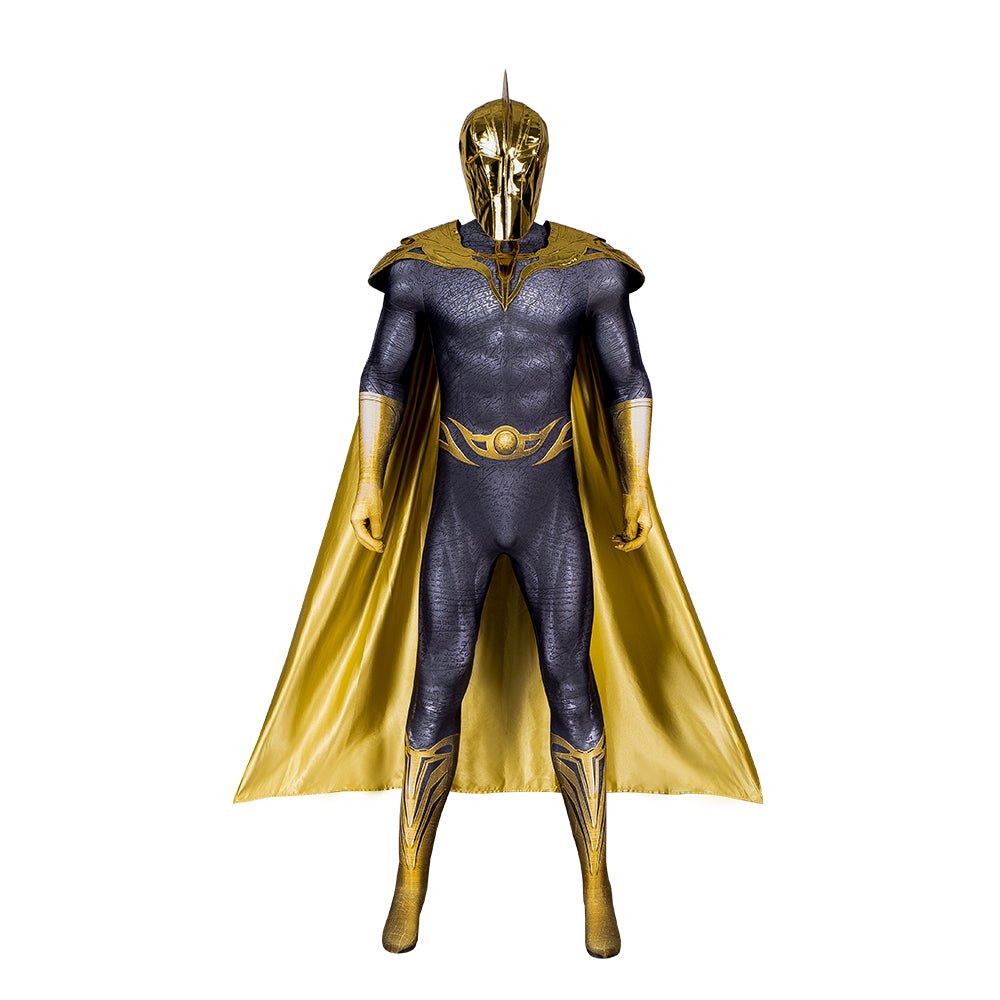 Black Adam Bodysuit Robe Mask Cosplay Costume Full Set Men Halloween Performance - Astricos
