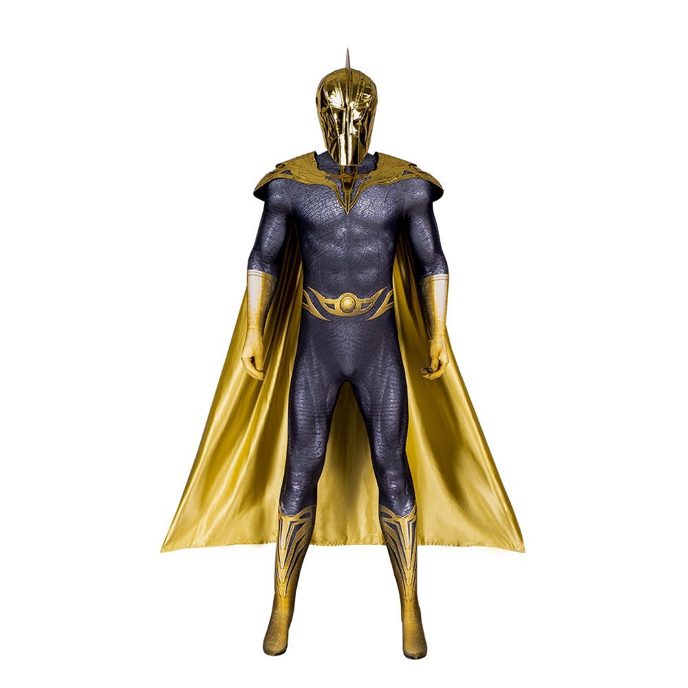Black Adam Bodysuit Robe Mask Cosplay Costume Full Set Men Halloween Performance - Astricos