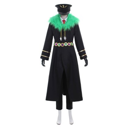 Black and White Moritatsu Three-Leaf Pheasant Cosplay Costume - Nanbaka Inspired-Astricos