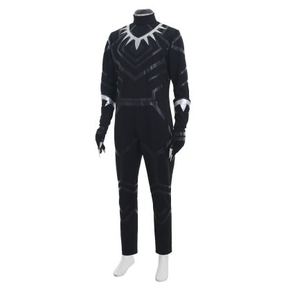 Black Panther Cosplay Costume - Full Outfit with Jumpsuit, Boots, Gloves & Mask-Astricos
