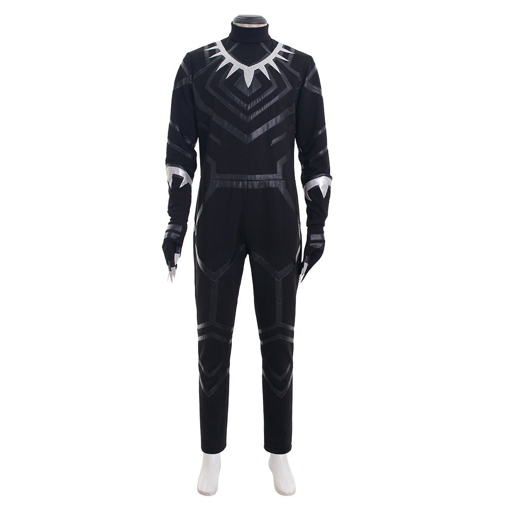 Black Panther Cosplay Costume - Full Outfit with Jumpsuit, Boots, Gloves & Mask-Astricos