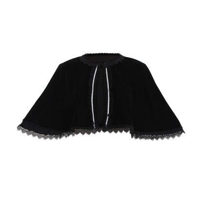 Elegant Black Velvet Cape - Medieval Victorian Wicca Robe for Women | Halloween & LARP Costume-Astricos