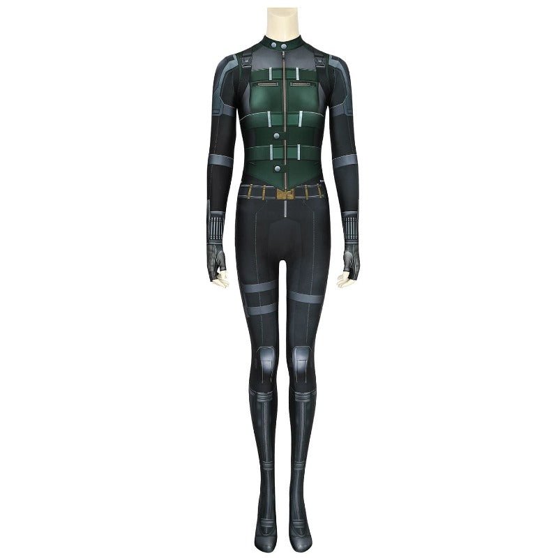 Black Widow Cosplay Costume Black Widow Printed Spandex Jumpsuit - Astricos