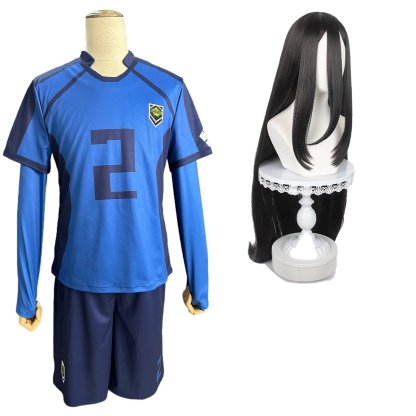 Blue Lock Anime Aryu No.2 Cosplay Costume Wig & Football Soccer Team Uniform with Embroidery Logo-Astricos