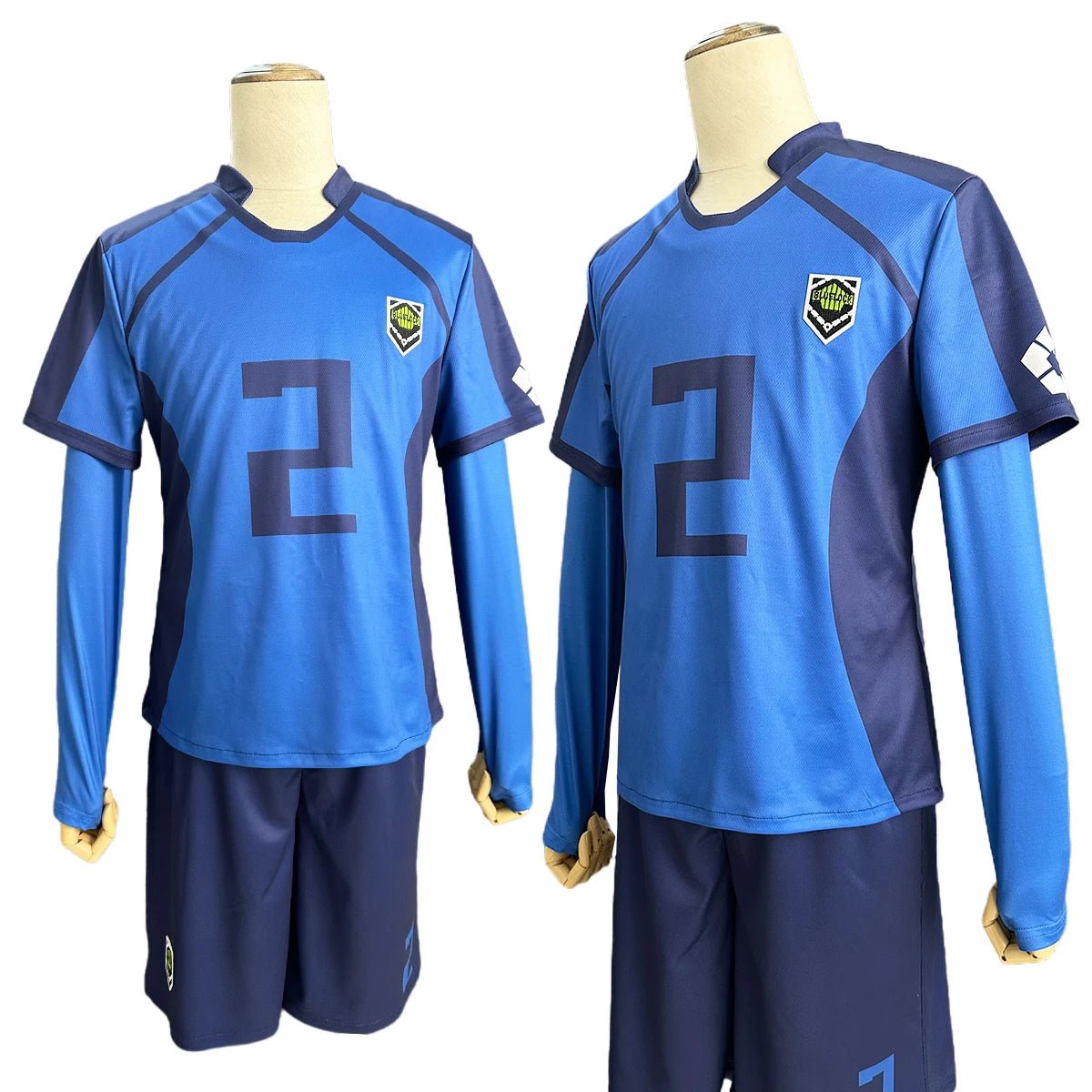 Blue Lock Anime Aryu No.2 Cosplay Costume Wig & Football Soccer Team Uniform with Embroidery Logo-Astricos