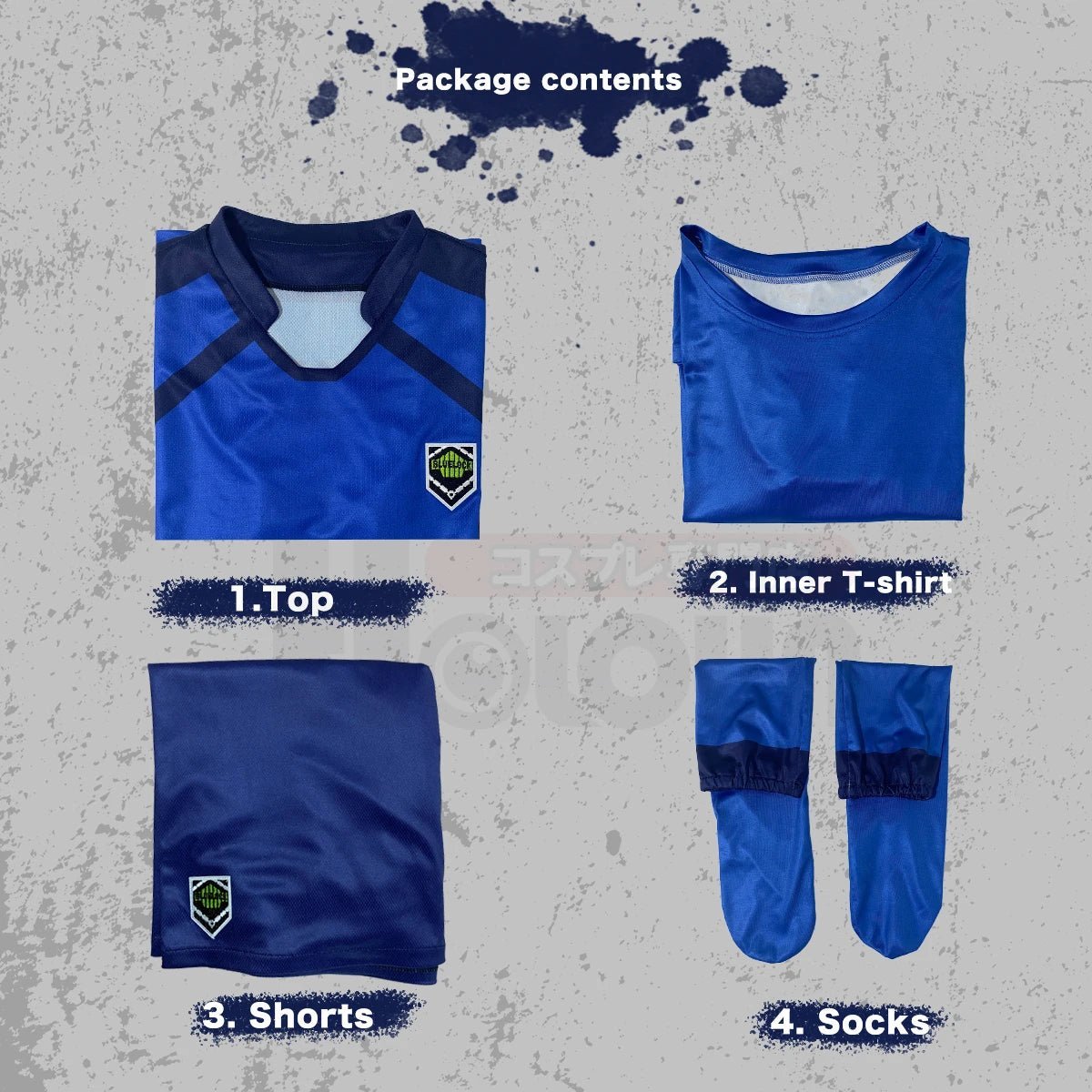 Blue Lock Anime Aryu No.2 Cosplay Costume Wig & Football Soccer Team Uniform with Embroidery Logo-Astricos