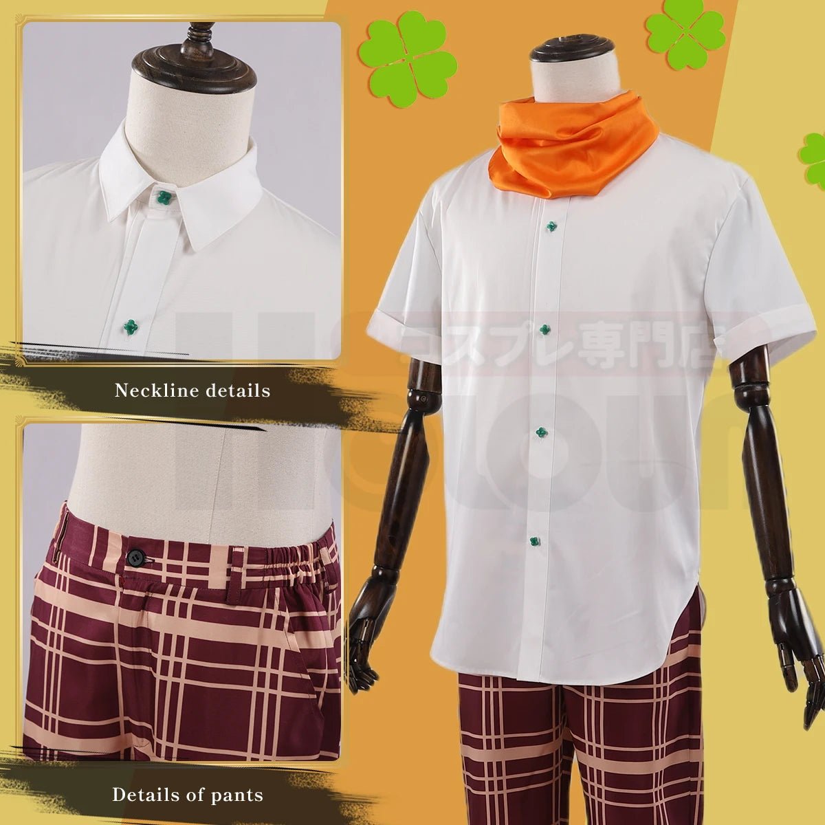 Blue Lock Anime Bachira Cosplay Costume Wig & Outfit - Complete Set with Shirt, Pants, Scarf, Hat, Rose Net Sythe-Astricos