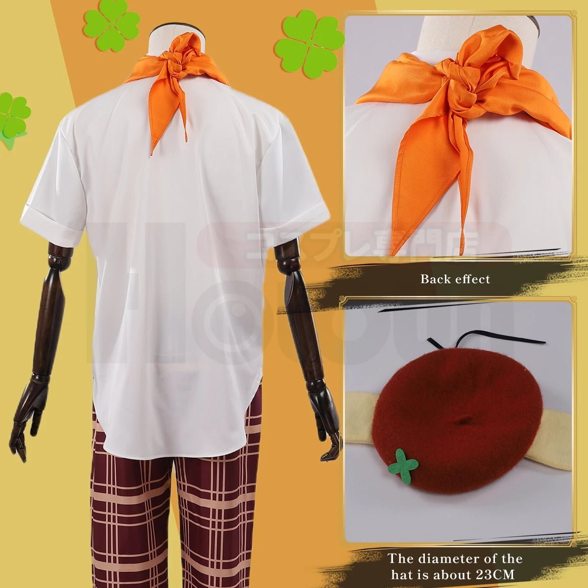 Blue Lock Anime Bachira Cosplay Costume Wig & Outfit - Complete Set with Shirt, Pants, Scarf, Hat, Rose Net Sythe-Astricos