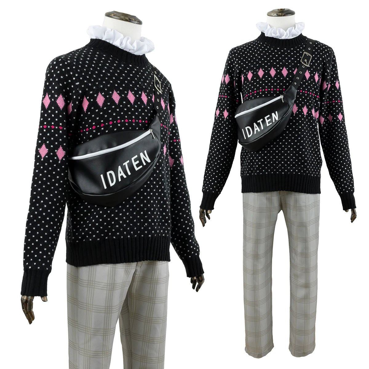 Blue Lock Anime Chigiri Cosplay Costume - Wig, Sweater, Pants & Bag Outfit-Astricos