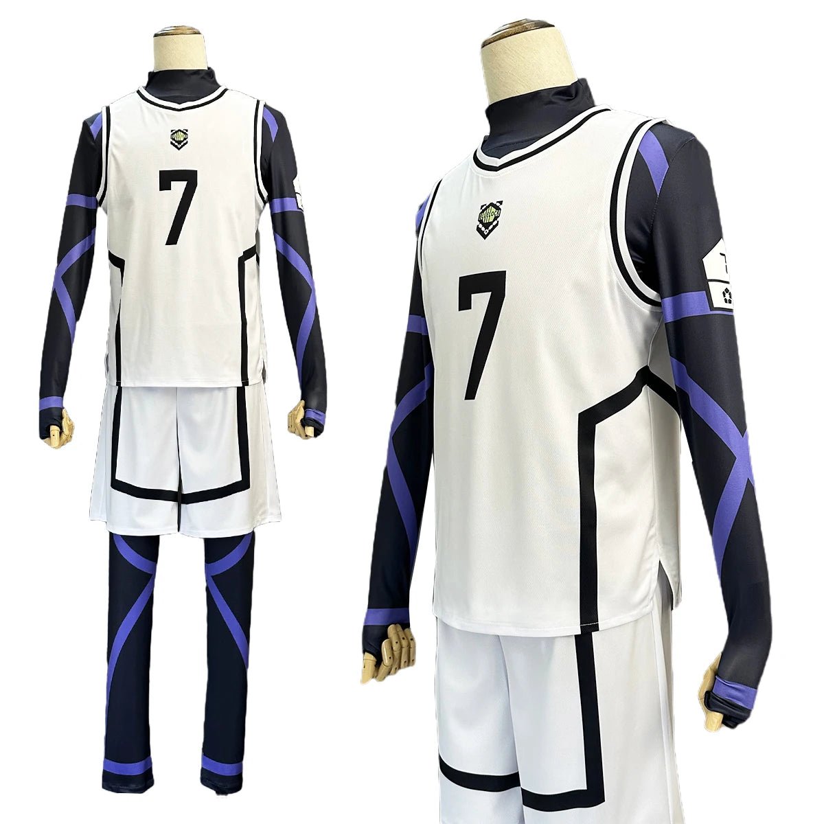 Blue Lock Anime Cosplay Costume - Nagi, Bachira, Isagi, Barou Football Training Uniform & Wig-Astricos