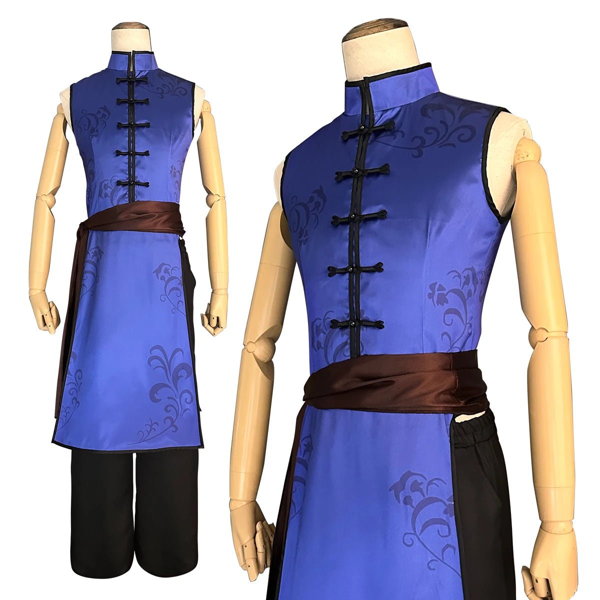 Blue Lock Anime Kaiser Cosplay Costume - Kung Fu Tang Suit with Wig & Rose Net | Astricos-Astricos