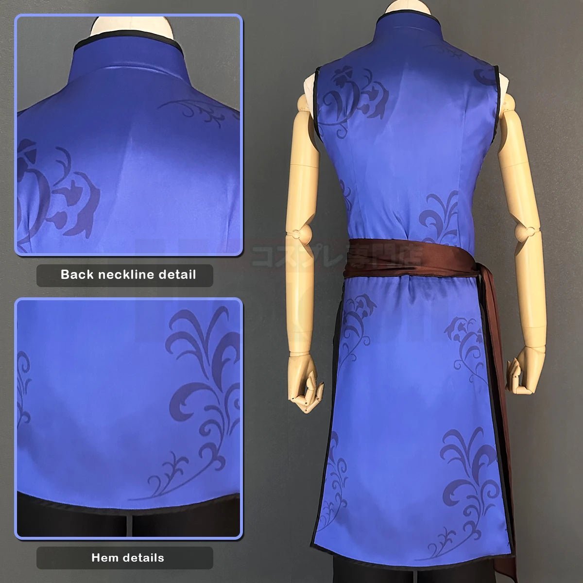 Blue Lock Anime Kaiser Cosplay Costume - Kung Fu Tang Suit with Wig & Rose Net | Astricos-Astricos
