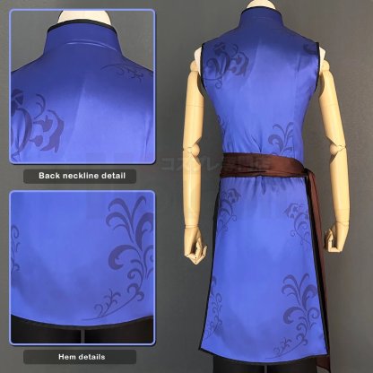 Blue Lock Anime Kaiser Cosplay Costume - Kung Fu Tang Suit with Wig & Rose Net | Astricos-Astricos