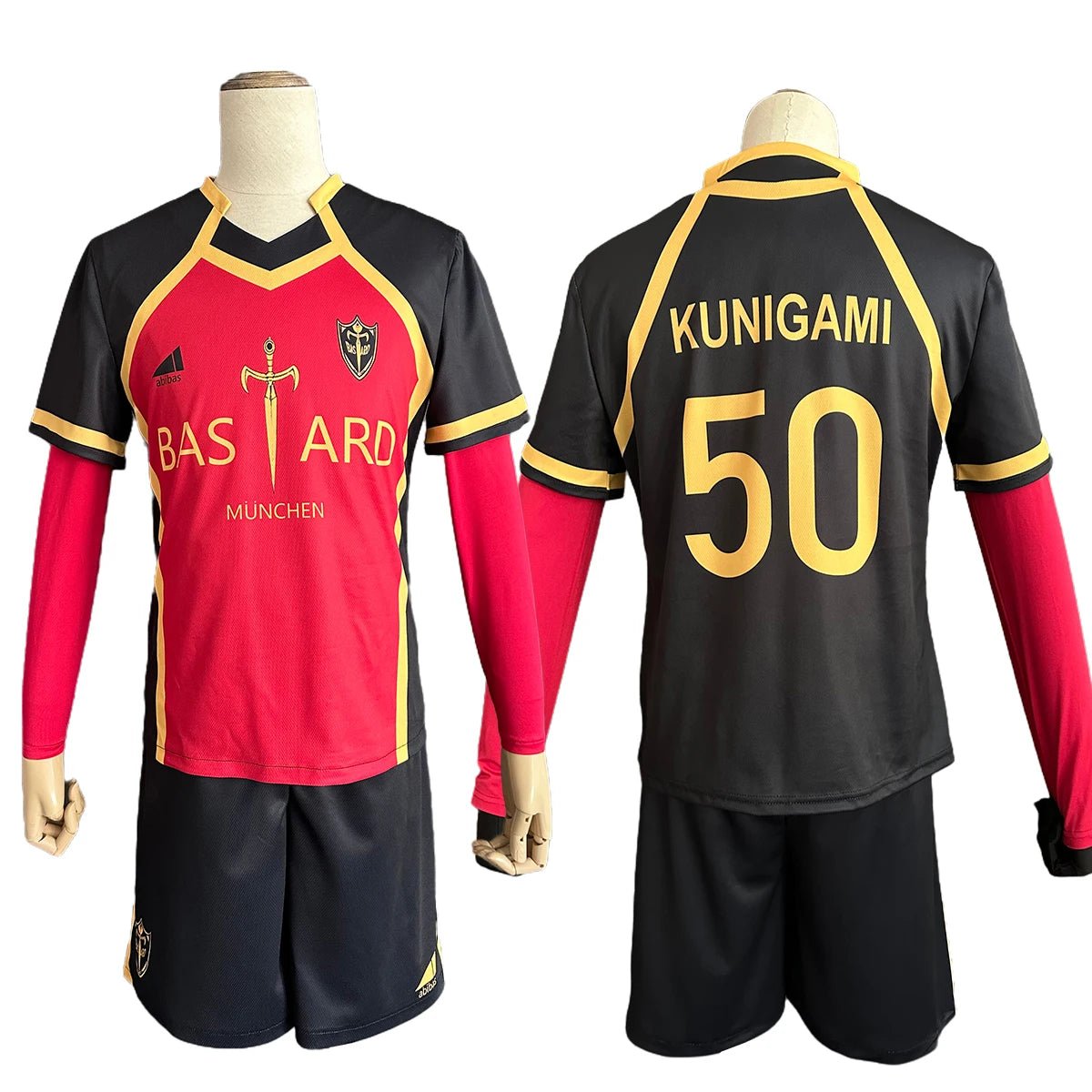 Blue Lock Anime Kunigami Rensuke Cosplay Costume & Wig - Bastard Munchen NO.50-Astricos