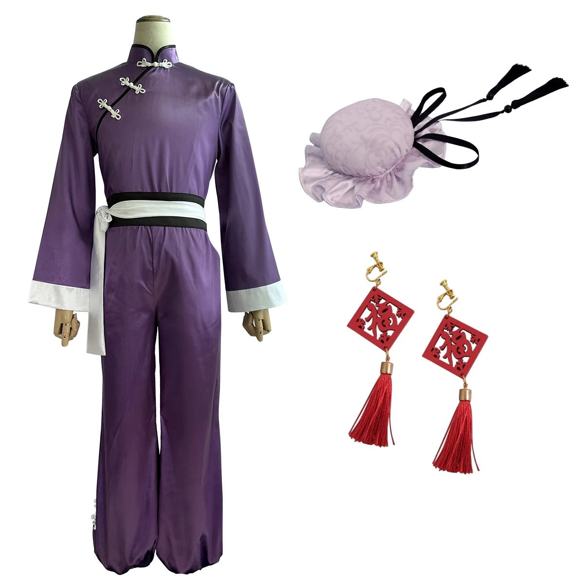 Blue Lock Anime Reo Mikage Cosplay Costume - Kung Fu Tang Suit with Wig & Rose Net Accessories-Astricos