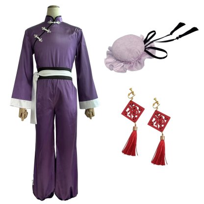 Blue Lock Anime Reo Mikage Cosplay Costume - Kung Fu Tang Suit with Wig & Rose Net Accessories-Astricos