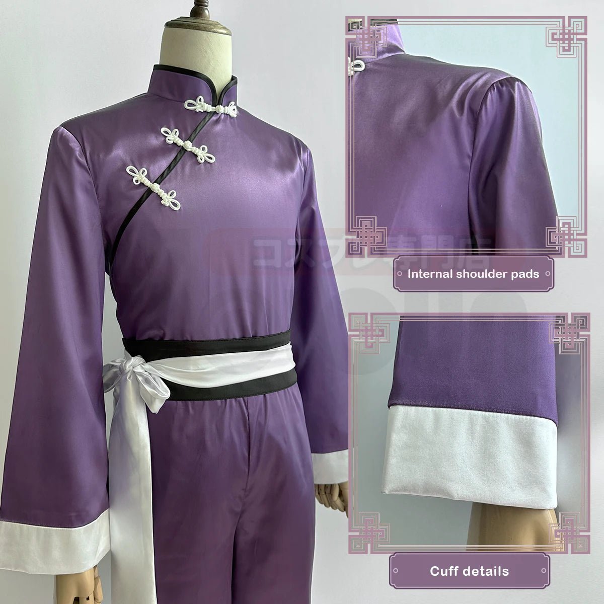 Blue Lock Anime Reo Mikage Cosplay Costume - Kung Fu Tang Suit with Wig & Rose Net Accessories-Astricos