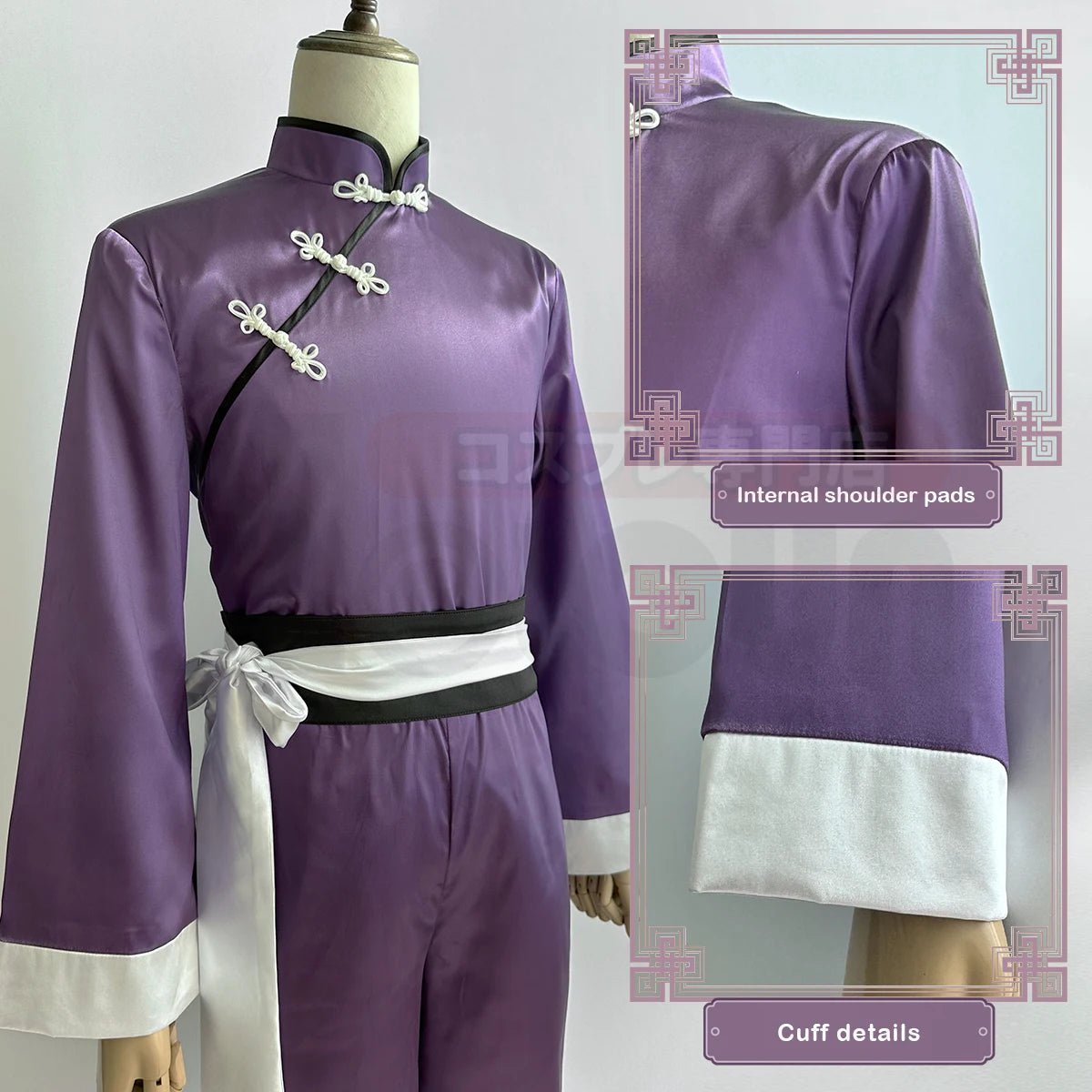 Blue Lock Anime Reo Mikage Cosplay Costume - Kung Fu Tang Suit with Wig & Rose Net Accessories-Astricos