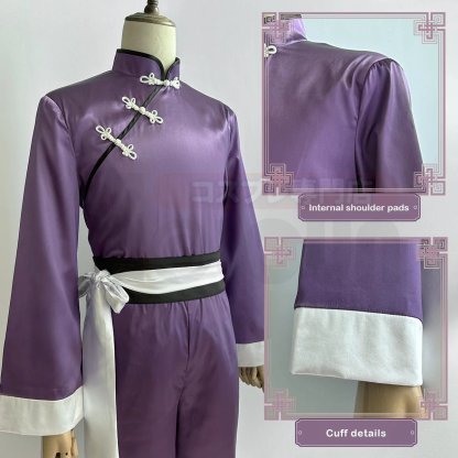 Blue Lock Anime Reo Mikage Cosplay Costume - Kung Fu Tang Suit with Wig & Rose Net Accessories-Astricos