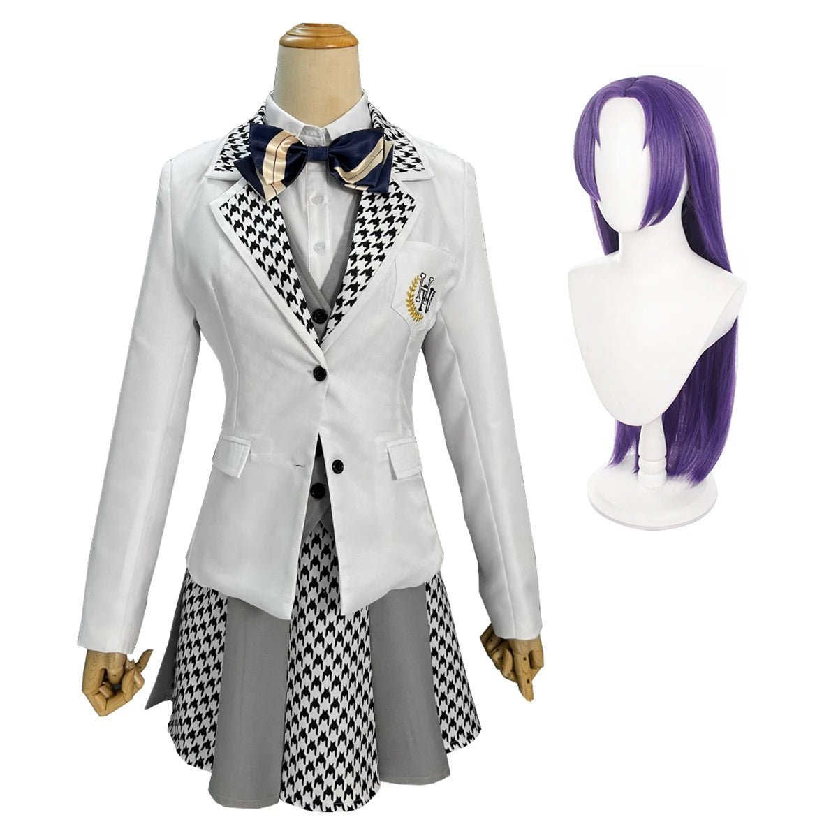 Blue Lock Anime Reo Mikage Cosplay Costume Wig & School Uniform Set-Astricos