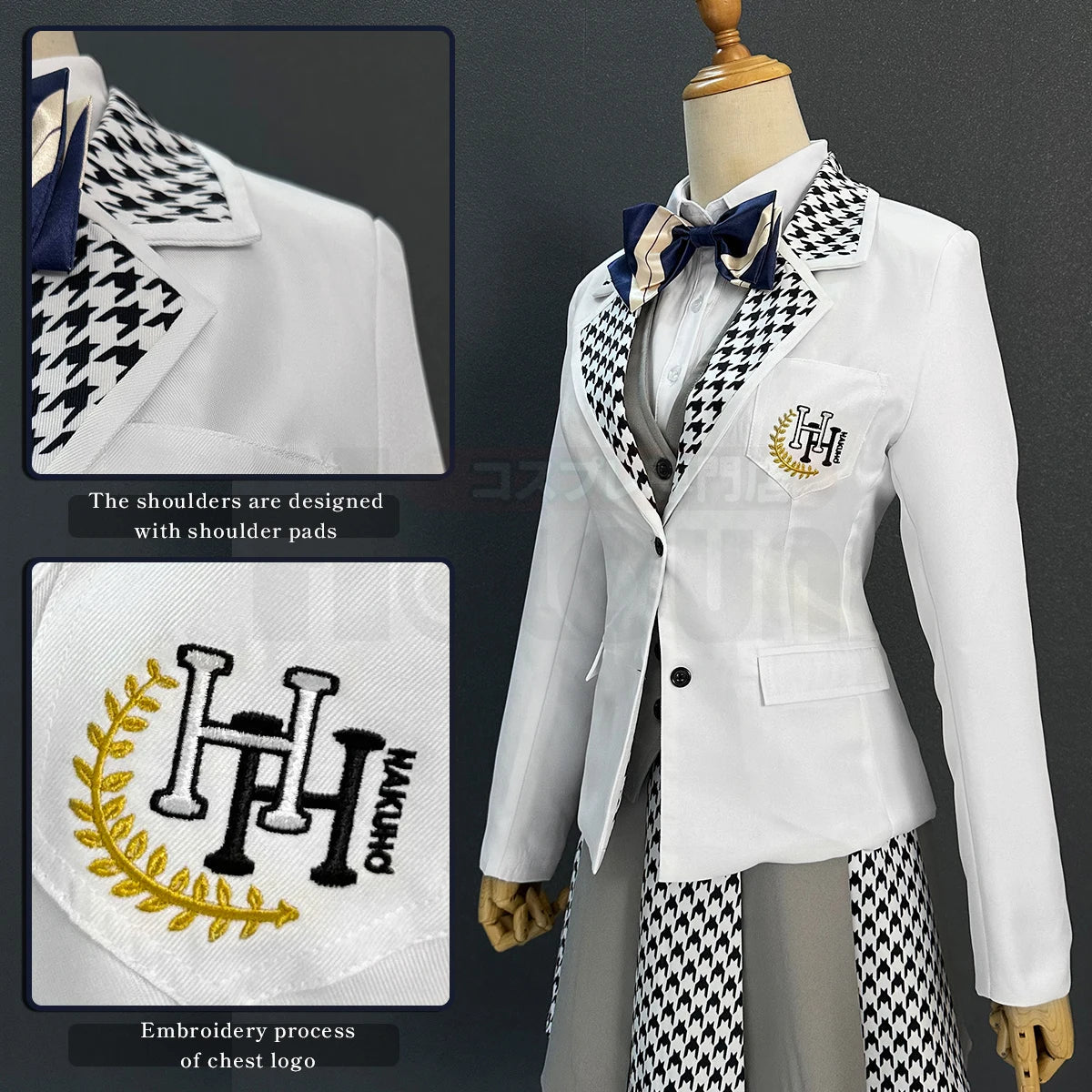 Blue Lock Anime Reo Mikage Cosplay Costume Wig & School Uniform Set-Astricos