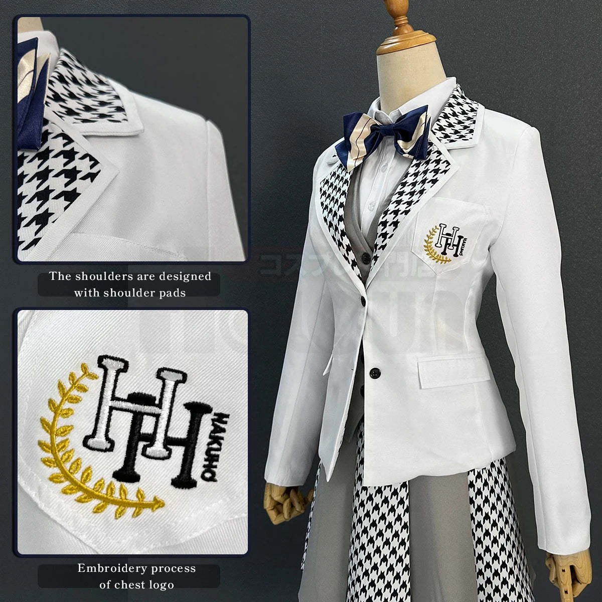 Blue Lock Anime Reo Mikage Cosplay Costume Wig & School Uniform Set-Astricos