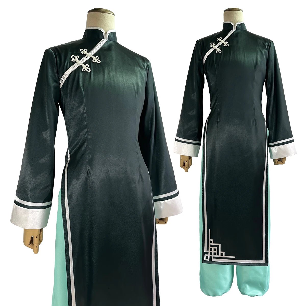 Blue Lock Anime Rin Itoshi Cosplay Costume - Kung Fu Tang Suit with Wig & Rose Net-Astricos