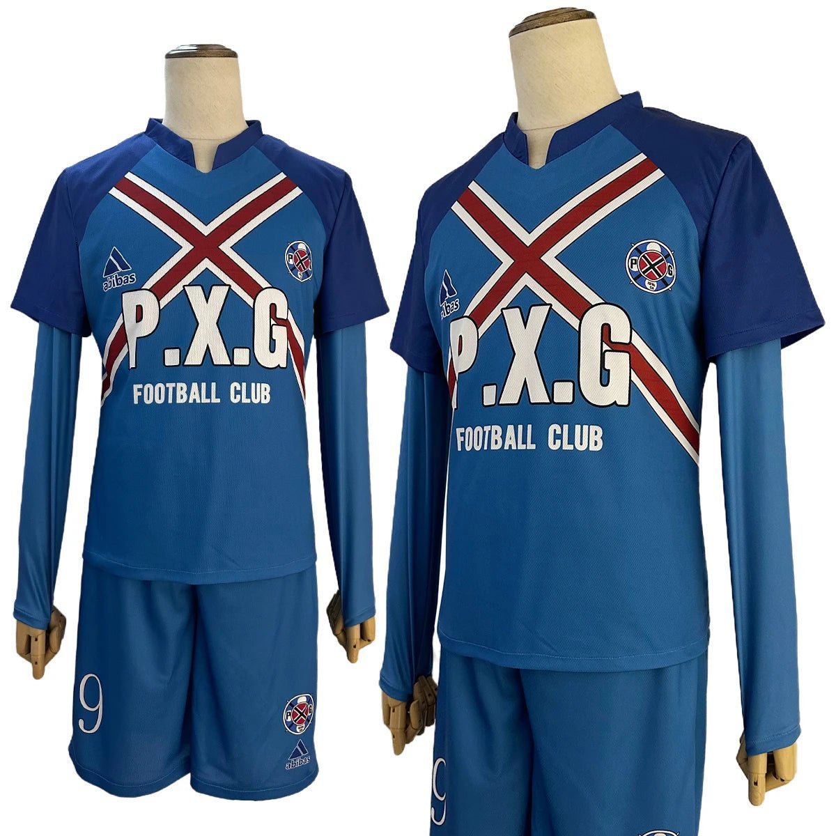 Blue Lock Anime Rin Itoshi & Shidou Ryusei Charles Karasu Cosplay Costume P.X.G Jersey with Wig & Embroidery-Astricos