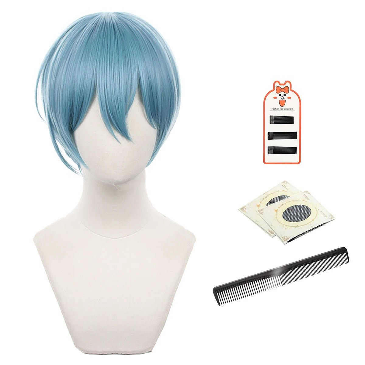 Blue Lock Anime Hiori No.16 Cosplay Wig - Adjustable Rose Net Synthetic Fiber-Astricos