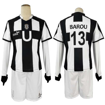 Blue Lock Anime Cosplay Costume - Niko Barou, Aiku Sendou, Snuffy Lorenzo & Aryu Wig Rose Net Football-Astricos