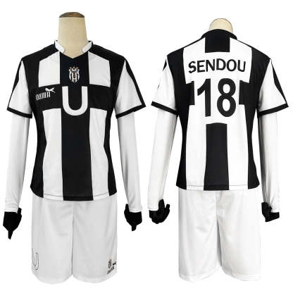 Blue Lock Anime Cosplay Costume - Niko Barou, Aiku Sendou, Snuffy Lorenzo & Aryu Wig Rose Net Football-Astricos