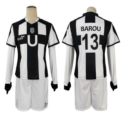 Blue Lock Anime Cosplay Costume - Niko Barou, Aiku Sendou, Snuffy Lorenzo & Aryu Wig Rose Net Football-Astricos