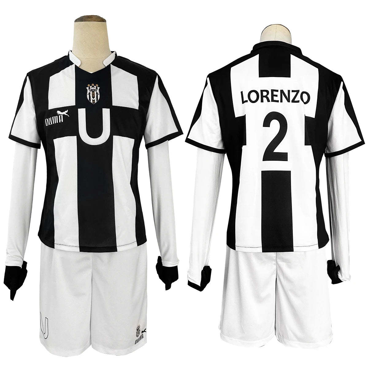 Blue Lock Anime Cosplay Costume - Niko Barou, Aiku Sendou, Snuffy Lorenzo & Aryu Wig Rose Net Football-Astricos