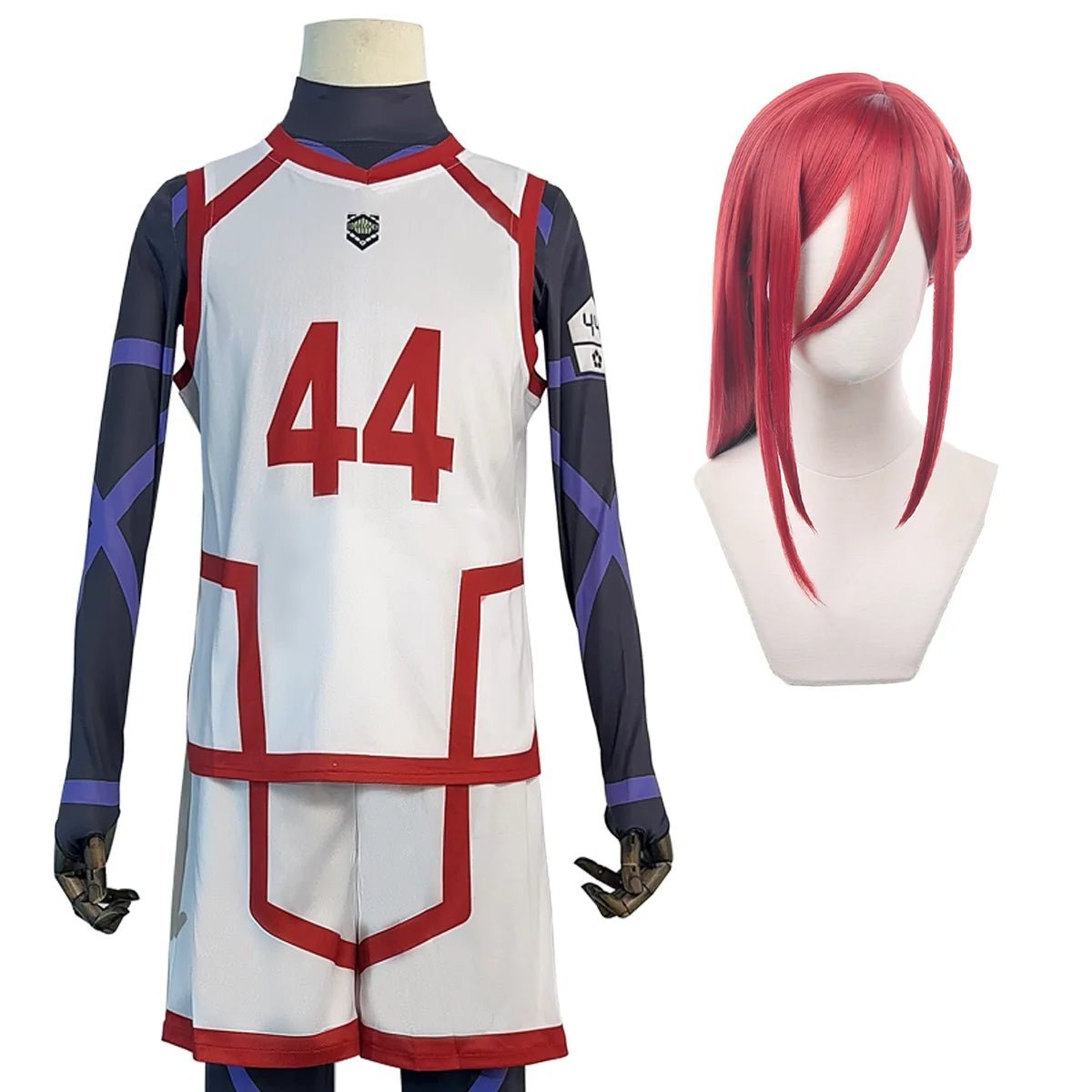 Blue Lock Season 2 Chigiri Cosplay Costume Wig & Football Uniform Set-Astricos
