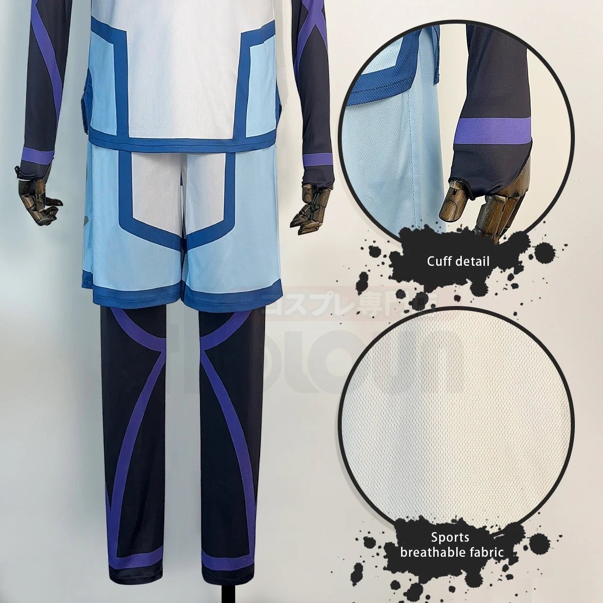 Blue Lock Season 2 Anime Nagi Cosplay Costume Wig & NO.7 Training Jerseys 4PCS Football Uniform-Astricos