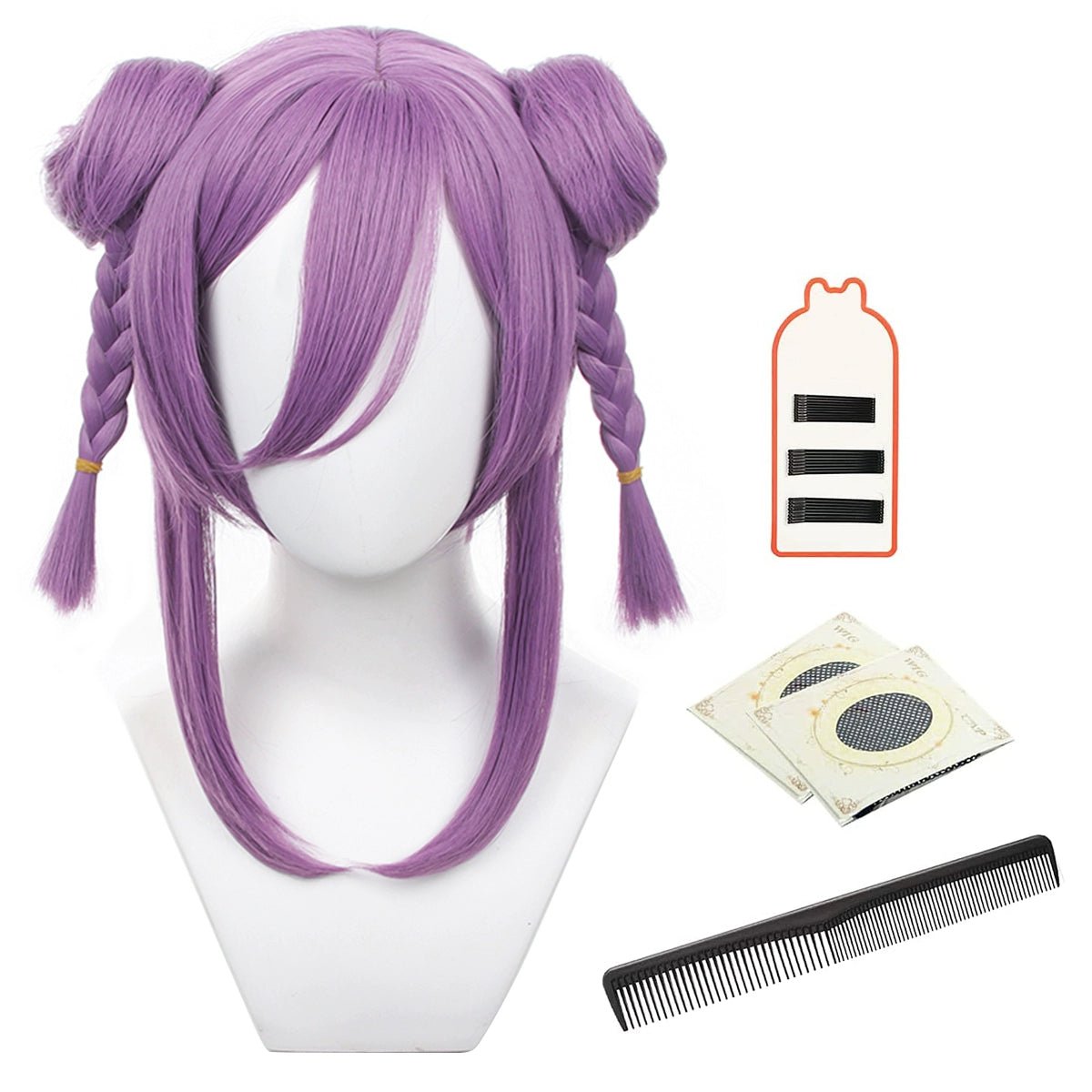 Blue Lock Thousand Cut Leopard Bun Wig - Chinese Style Dual Buns with Nine Color Options - Astricos