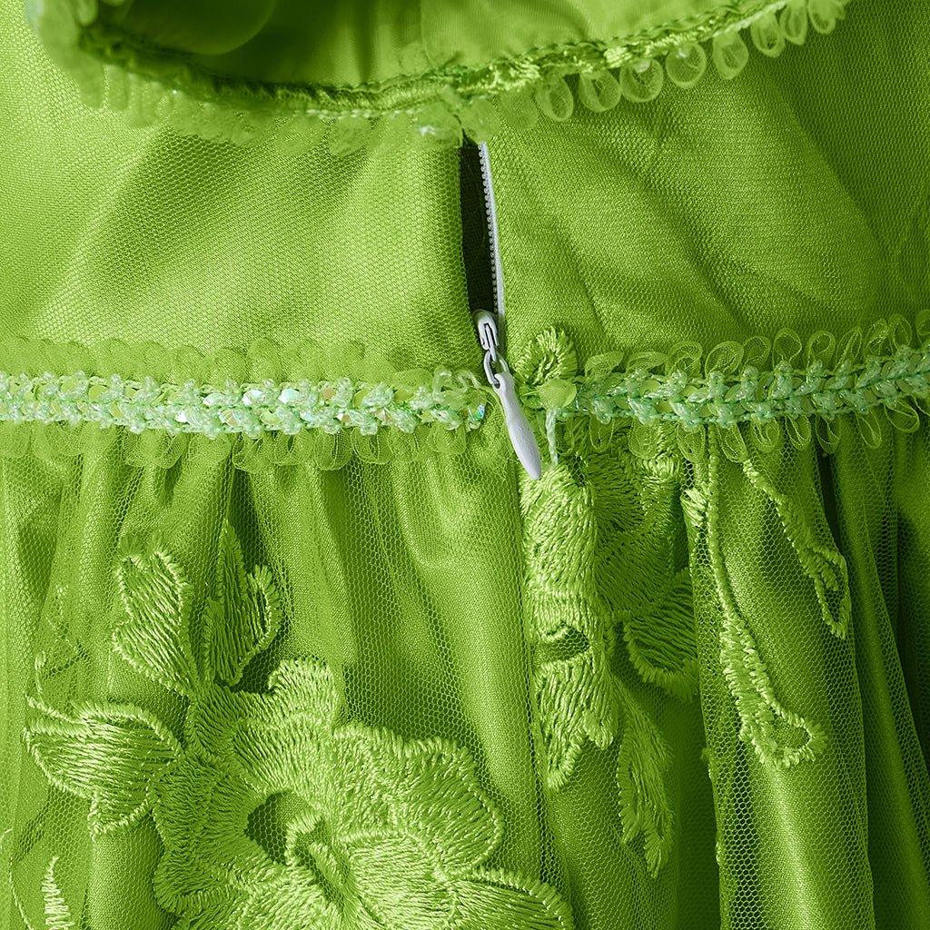 Bridgerton Green Empire Gown - Regency Era Cosplay Costume-Astricos