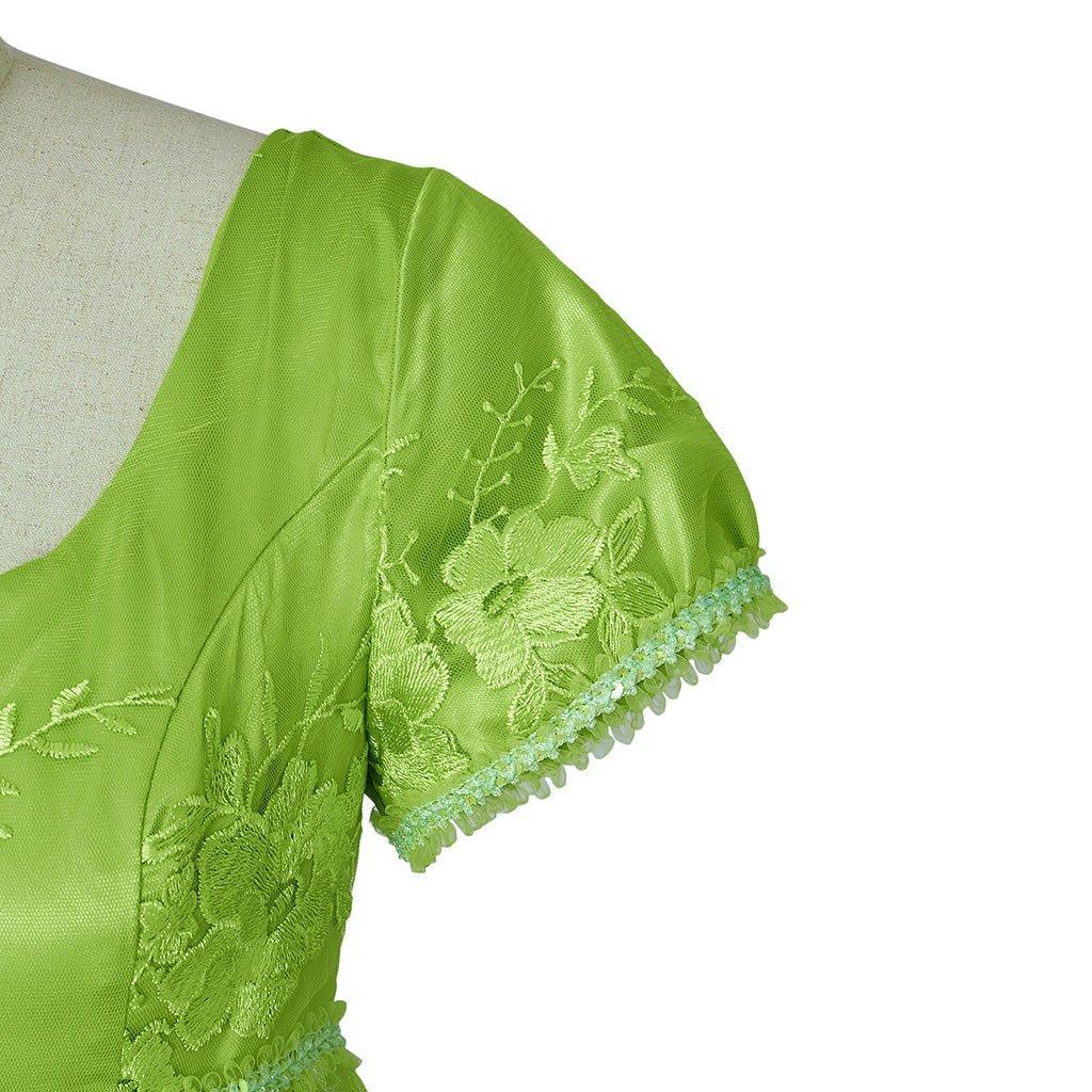 Bridgerton Green Empire Gown - Regency Era Cosplay Costume-Astricos