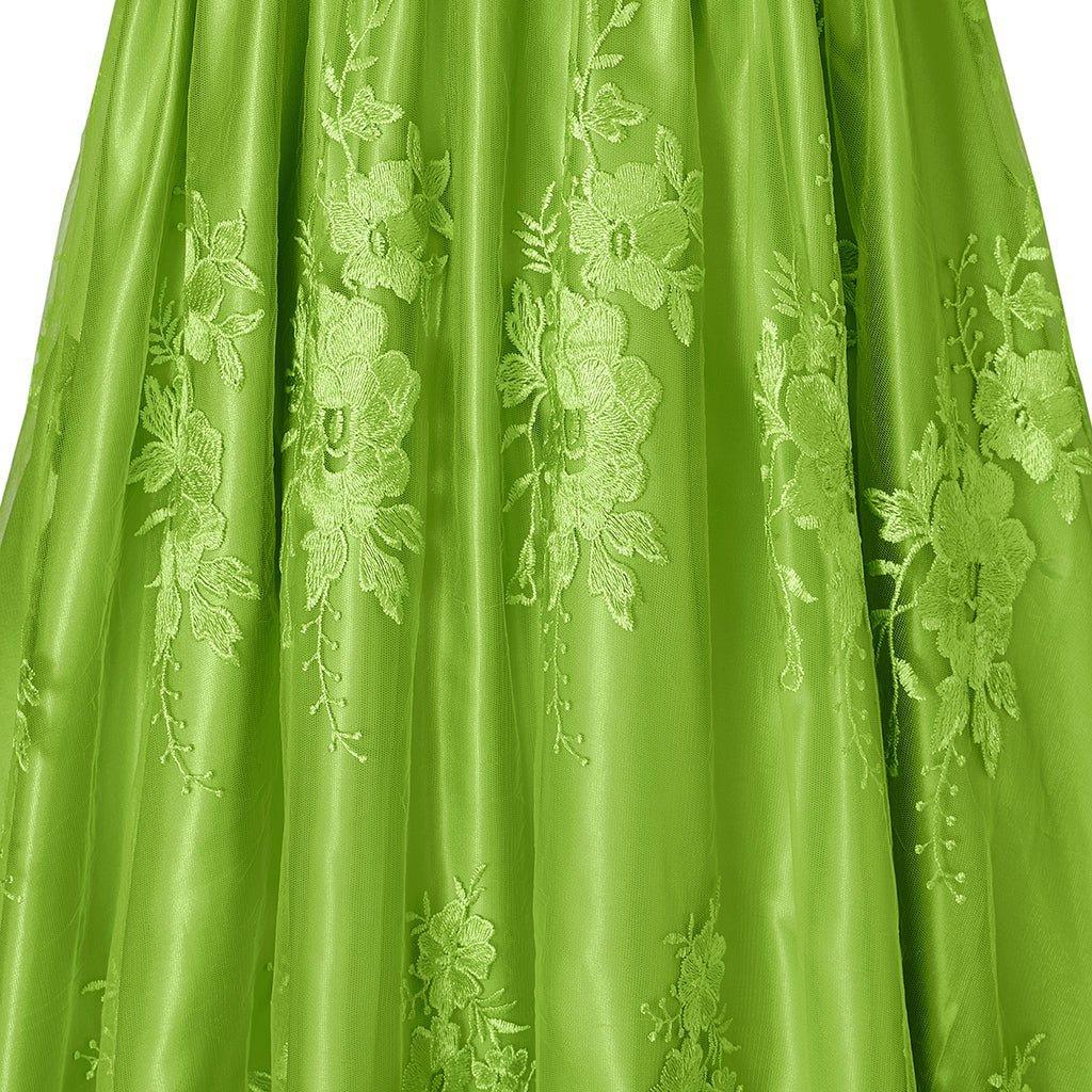Bridgerton Green Empire Gown - Regency Era Cosplay Costume-Astricos