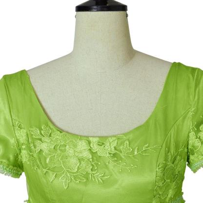 Bridgerton Green Empire Gown - Regency Era Cosplay Costume-Astricos