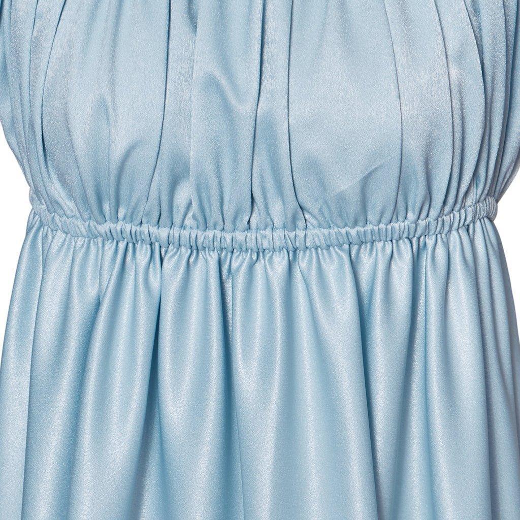 Bridgerton Cosplay Costume - Light Blue Empire Waist Regency Gown for Women-Astricos