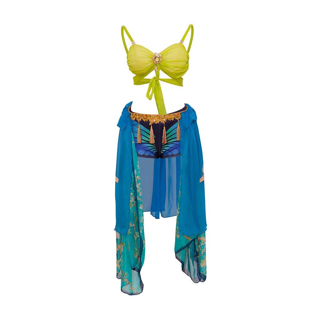 Britney Spears Slave Costume Blue Dance Dress - Sexy Cosplay Outfit | Astricos-Astricos