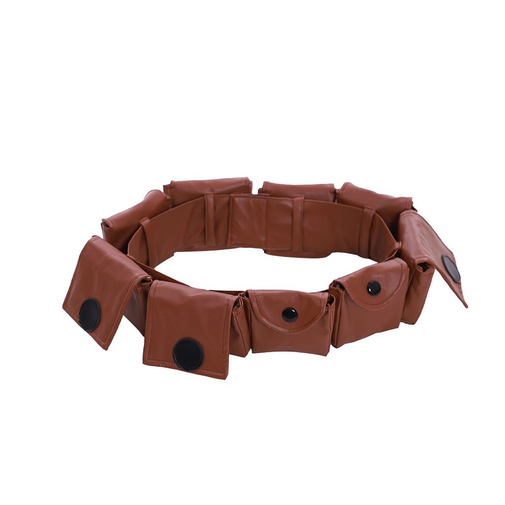 Adjustable Brown Utility Belt for Cosplay Costumes - Perfect Adult Accessory with Multiple Pockets-Astricos