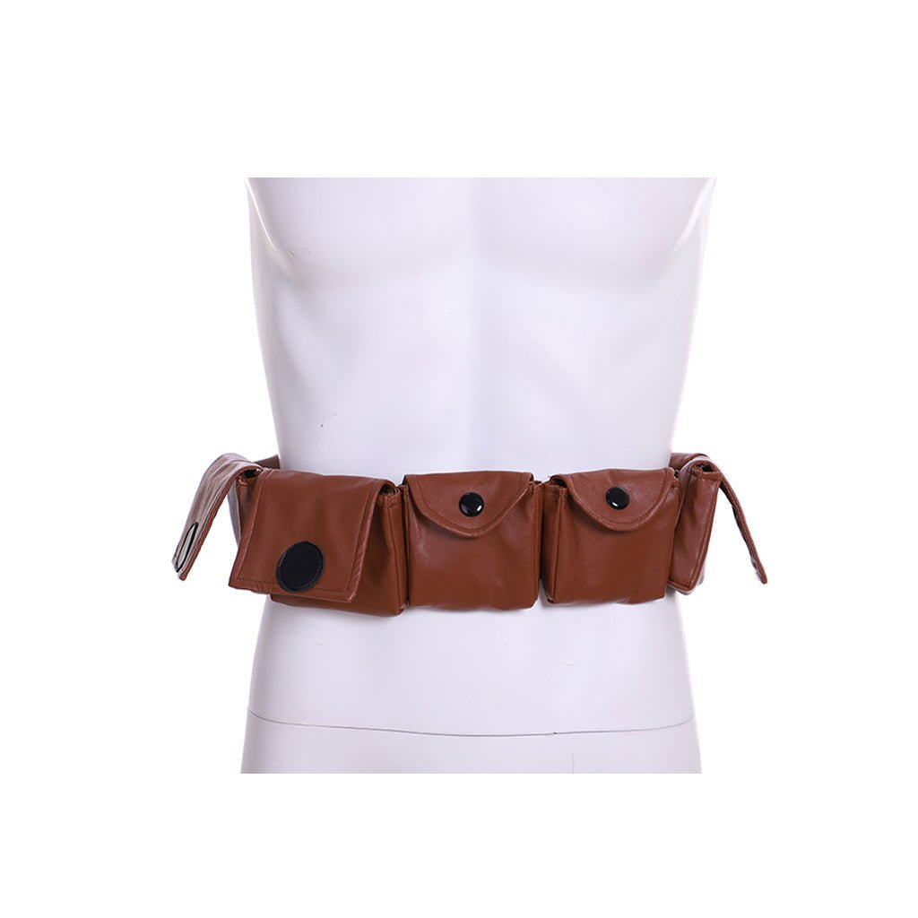 Adjustable Brown Utility Belt for Cosplay Costumes - Perfect Adult Accessory with Multiple Pockets-Astricos
