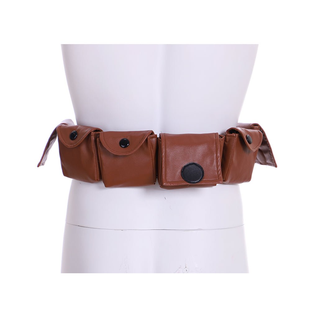Adjustable Brown Utility Belt for Cosplay Costumes - Perfect Adult Accessory with Multiple Pockets-Astricos