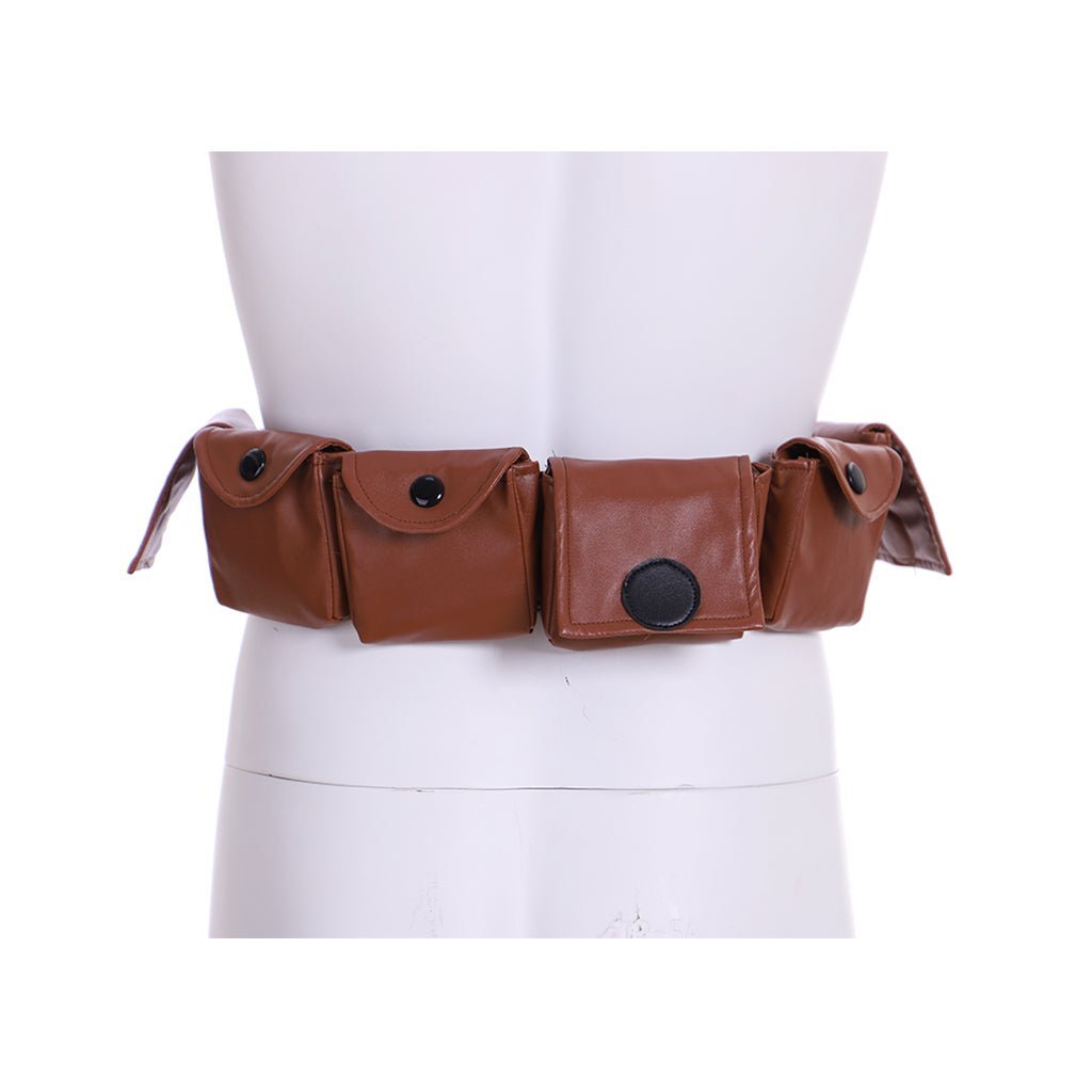 Adjustable Brown Utility Belt for Cosplay Costumes - Perfect Adult Accessory with Multiple Pockets-Astricos